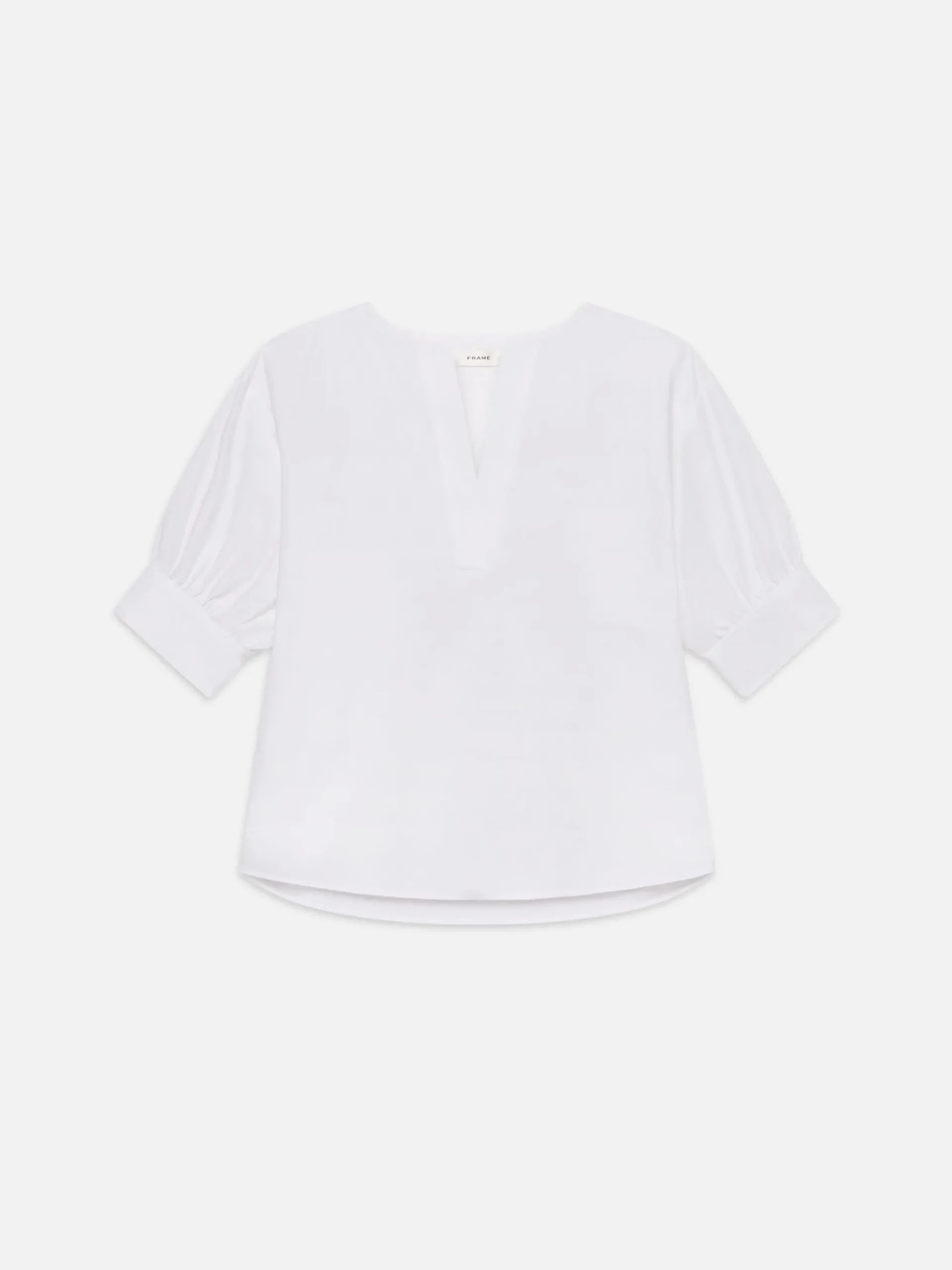 Women FRAME V-Neck Popover Top in