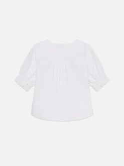 Women FRAME V-Neck Popover Top in