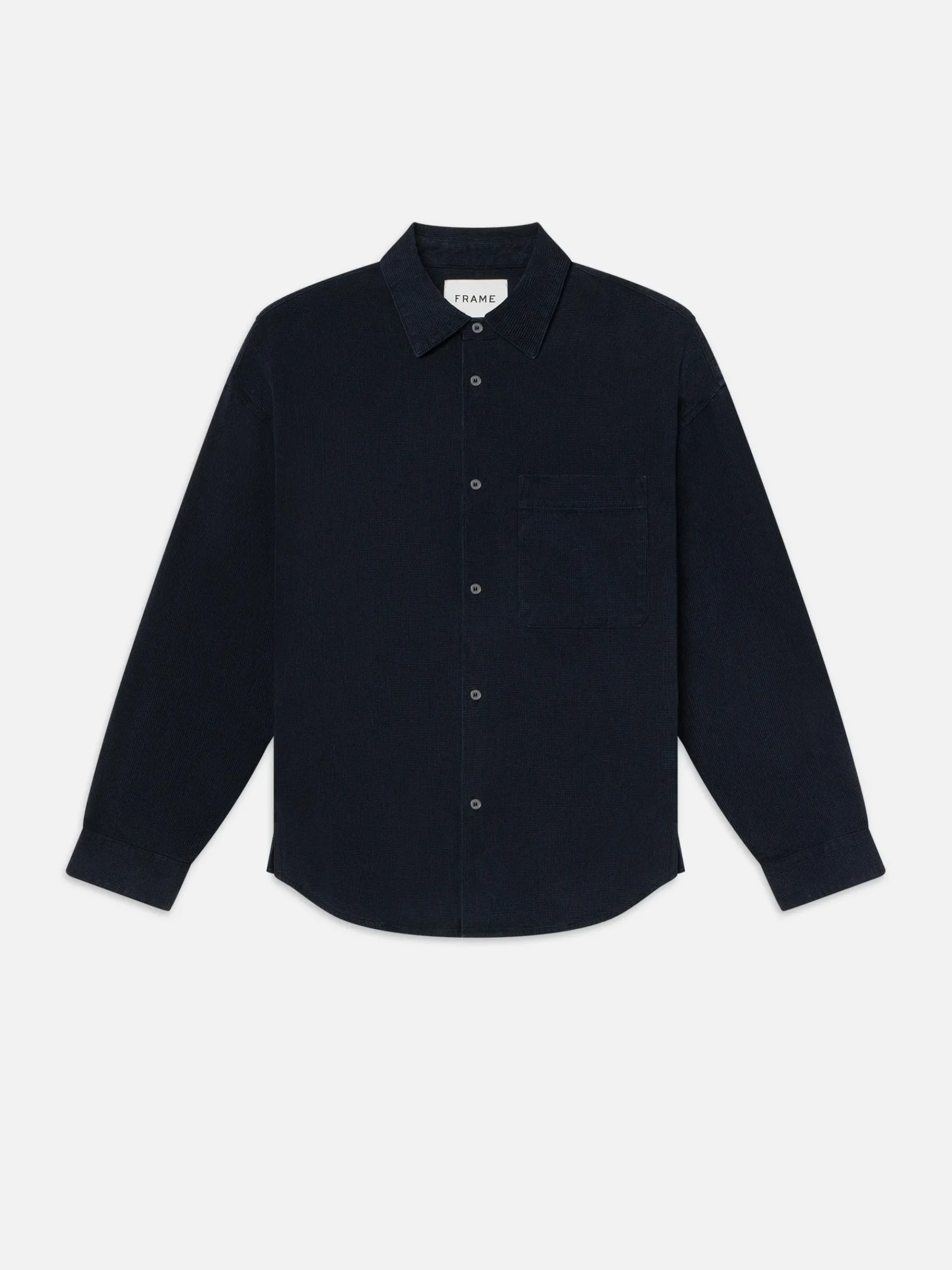 FRAME Waffle Textured Shirt in Dark Navy