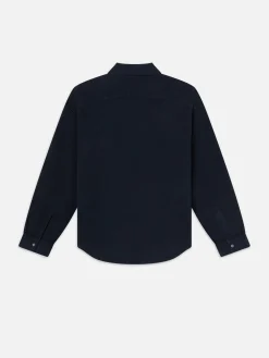FRAME Waffle Textured Shirt in Dark Navy