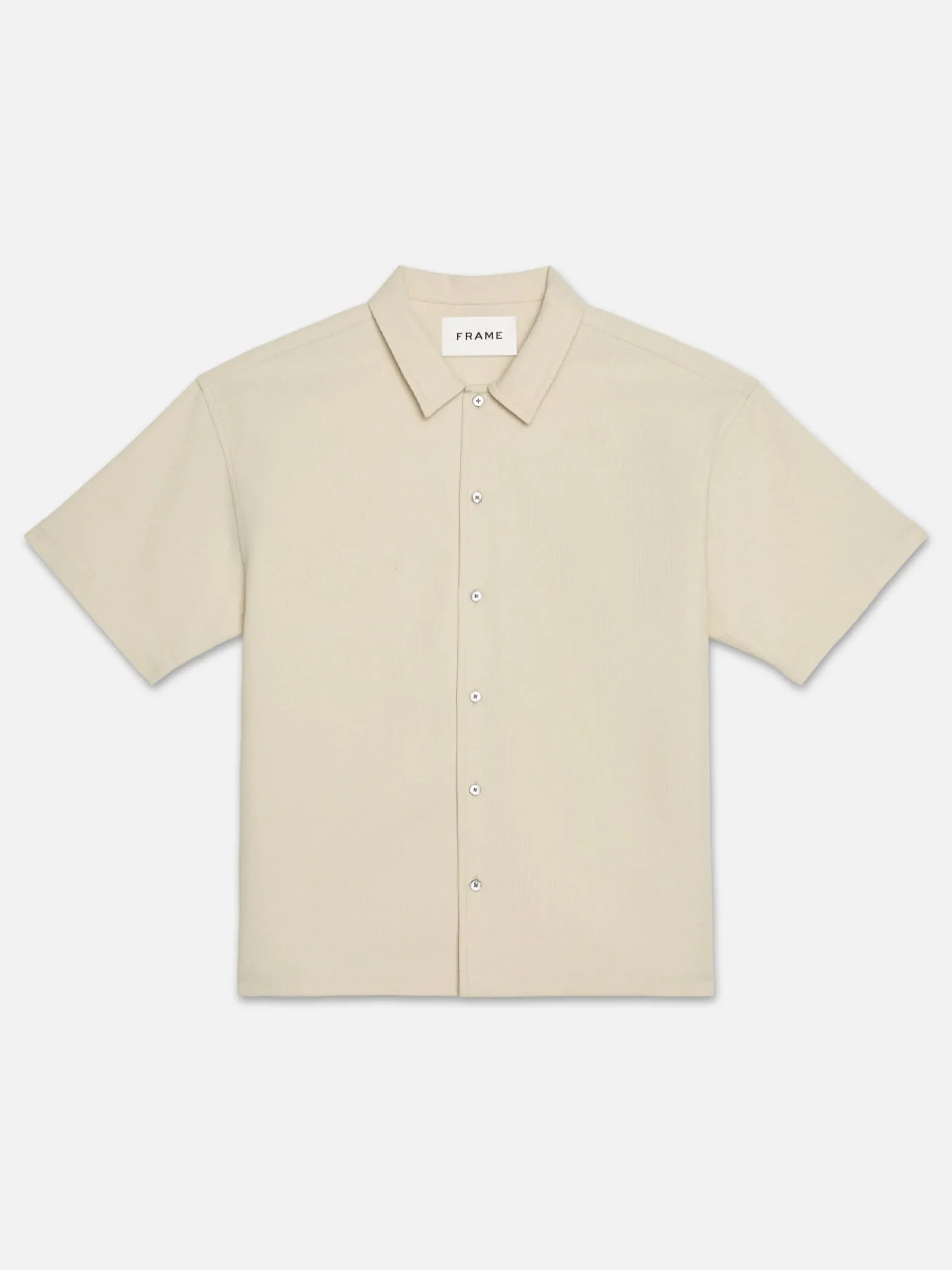 FRAME Waffle Textured Short Sleeve Shirt in