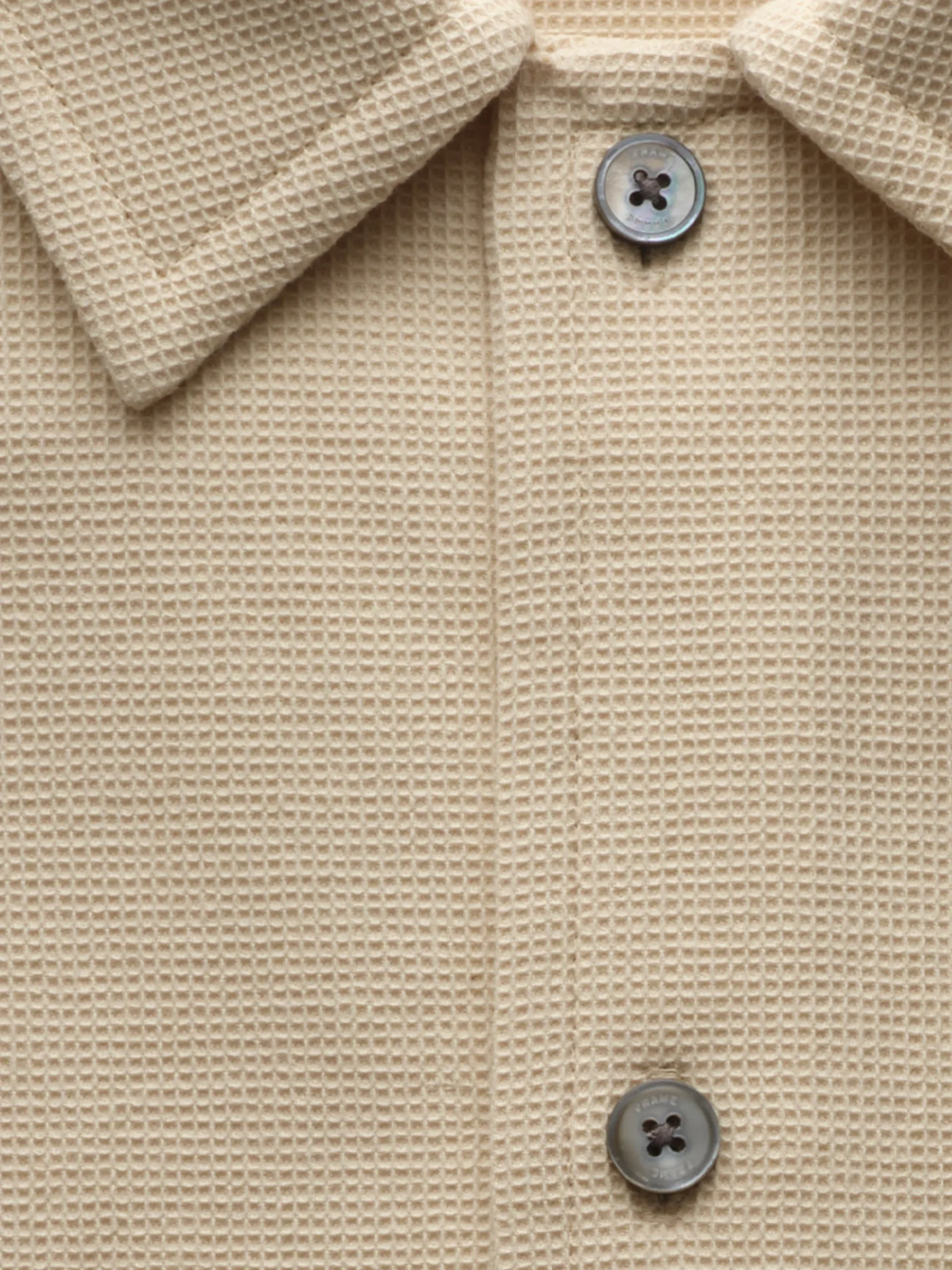 FRAME Waffle Textured Short Sleeve Shirt in