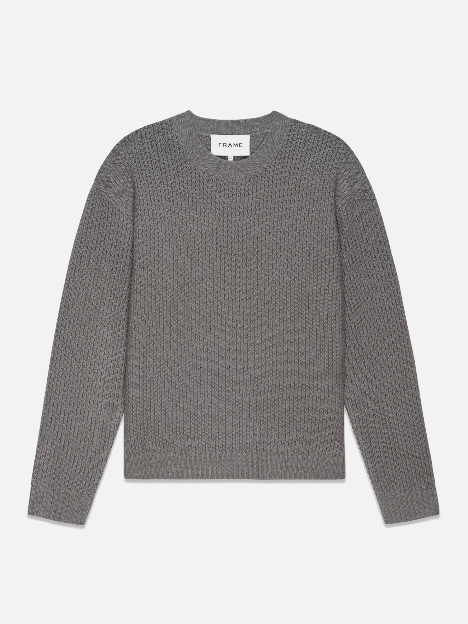 FRAME Wool Cashmere Textured Sweater in Light Brown